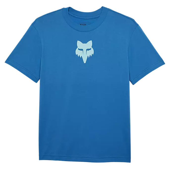 Fox Womens Fox Head Short Sleeve Tee True Blue T-Shirt FRONT 