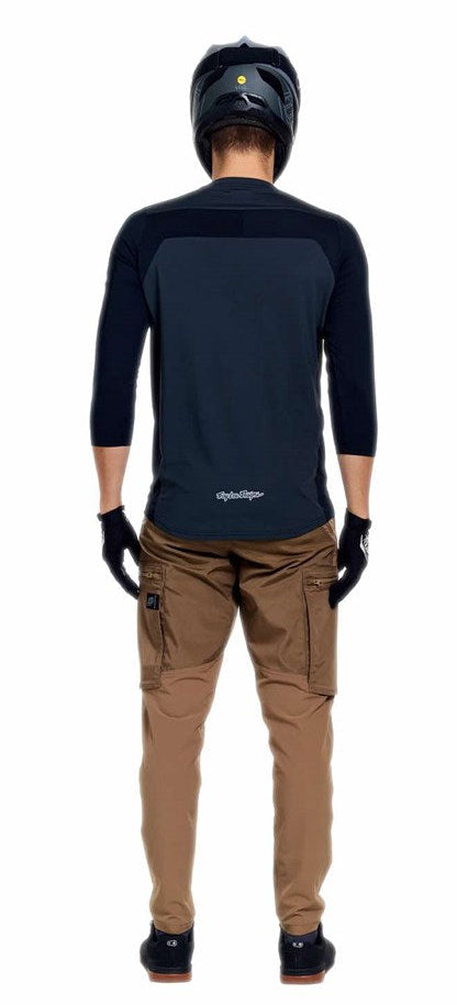 Troy Lee Designs Ruckus Ride 3/4 Tee Wings Carbon BACK FACING MODEL