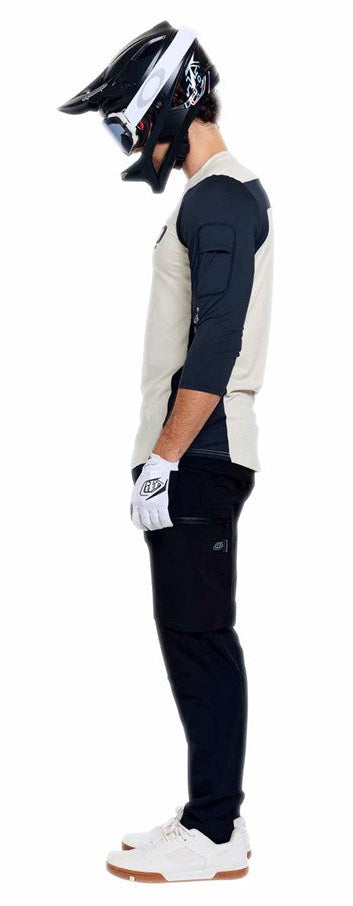 Troy Lee Designs Ruckus Ride 3/4 Tee Wings Pumice SIDE FACING MODEL
