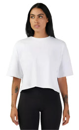 Fox WOMENS WORDMARK OS CROP TEE - White