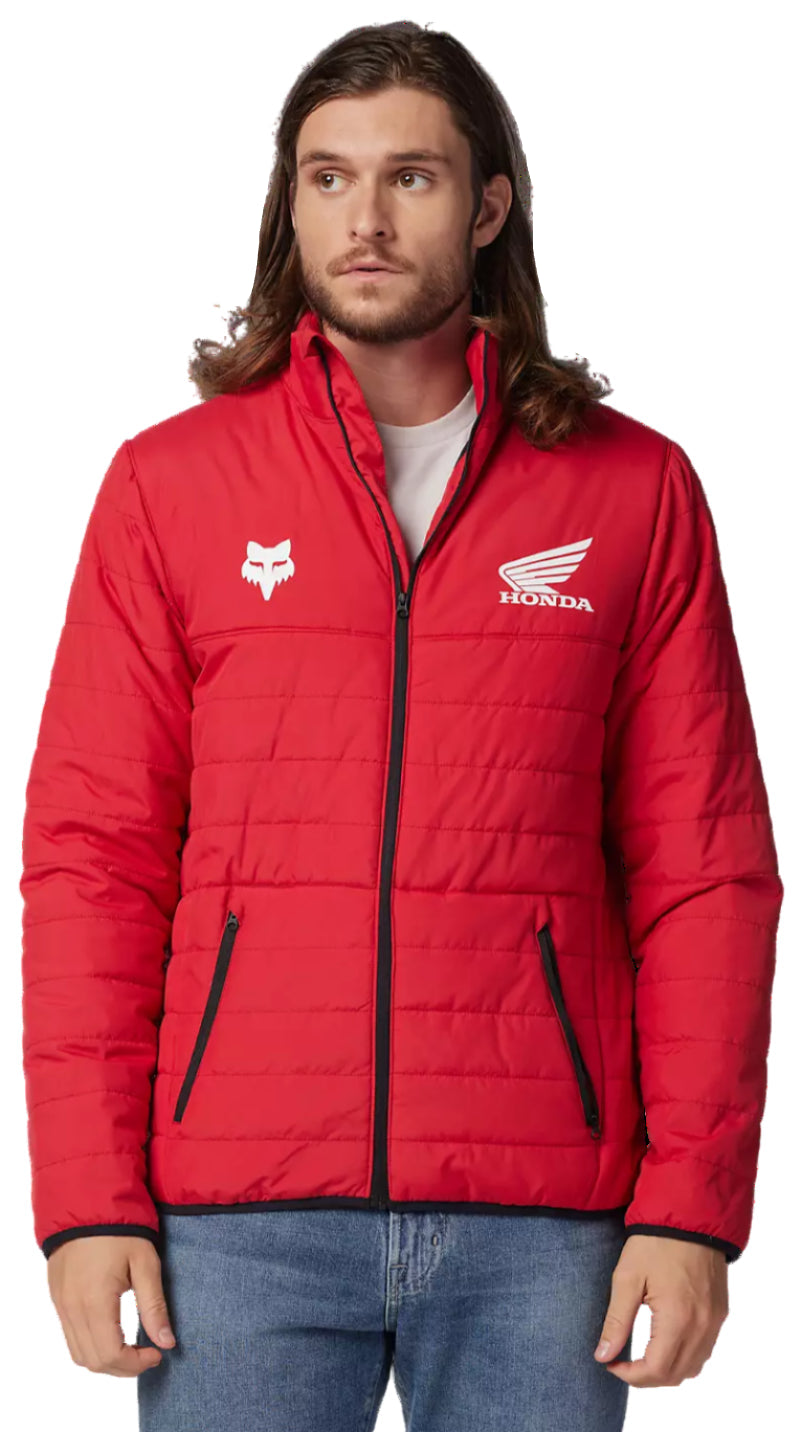 Fox Honda Howell Jacket Flame Red FRONT FACING MODEL