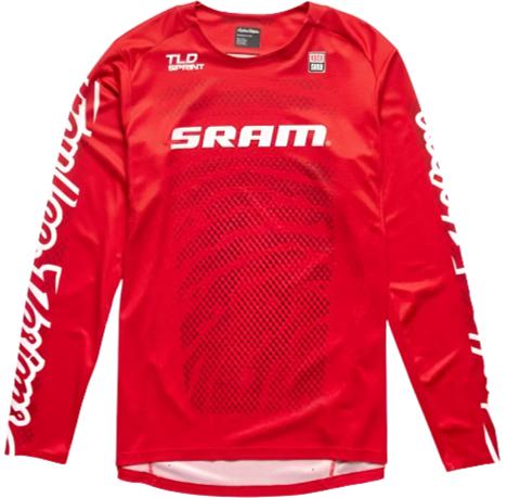 TROY LEE DESIGNS 24.1 SPRINT JERSEY REVERB SRAM SHIFTED FIERY - RED FRONT