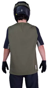 Fox Defend SS Jersey Olive Green BACK FACING MODEL