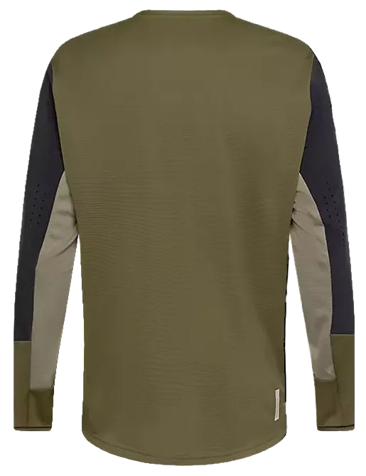 Fox Defend LS Jersey Olive Green BACK