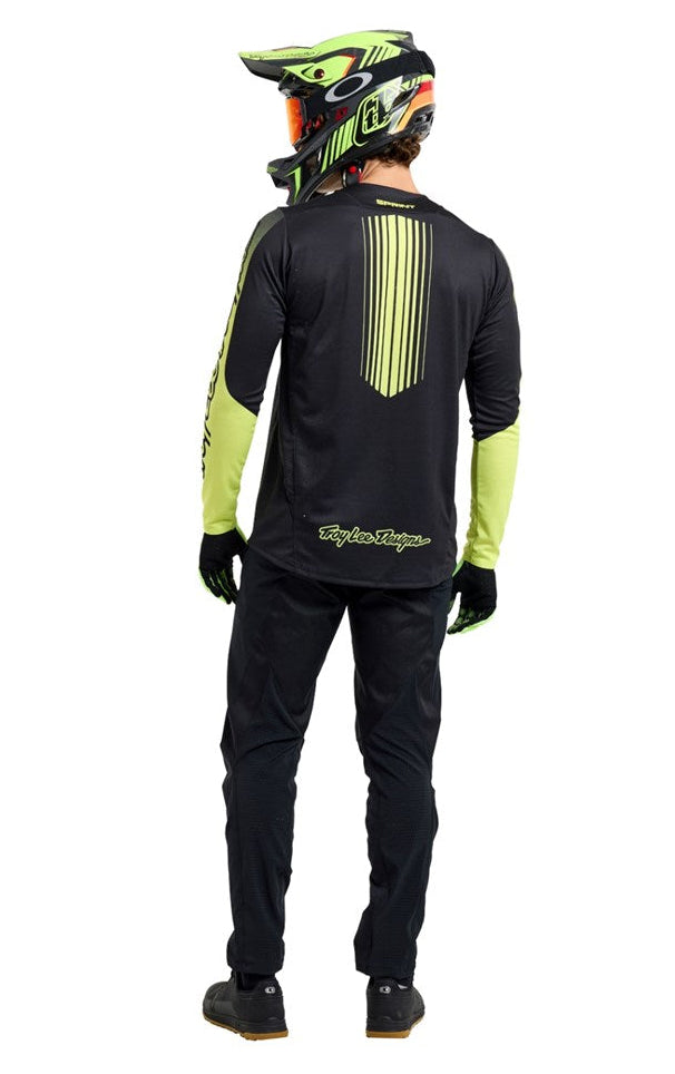 Troy Lee Designs Sprint Jersey 25.2 Segment Black BACK FACING MODEL