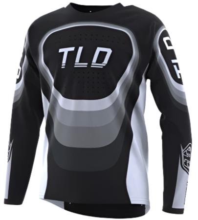 TROY LEE DESIGNS 24.1 SPRINT Youth JERSEY REVERB - BLACK FRONT
