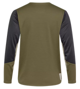 Fox Youth Defend Long Sleeve Jersey Olive Green BACK