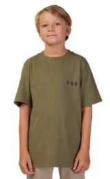 Fox YTH DYNAMIC Short Sleeve TEE OlvGreen FRONT FACING MODEL