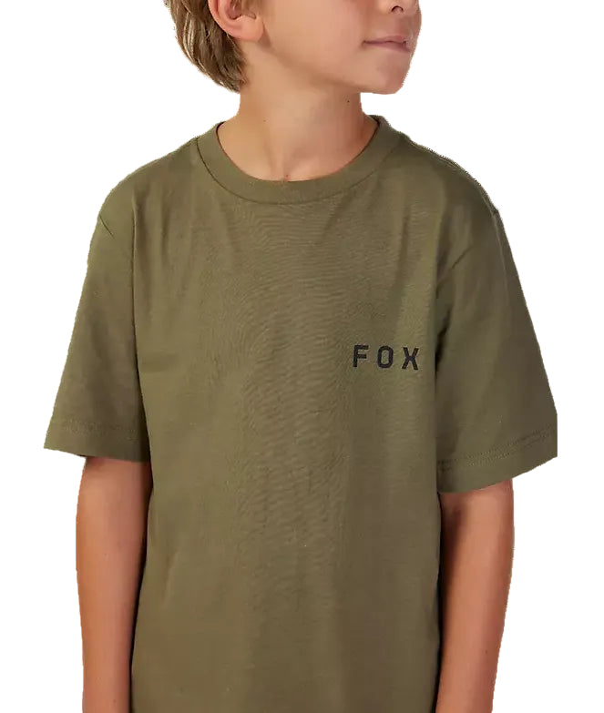 Fox YTH DYNAMIC Short Sleeve TEE OlvGreen FRONT DETAILS