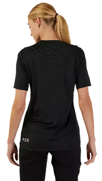 Fox Ranger SS Jersey Foxhead Black BACK FACING MODEL