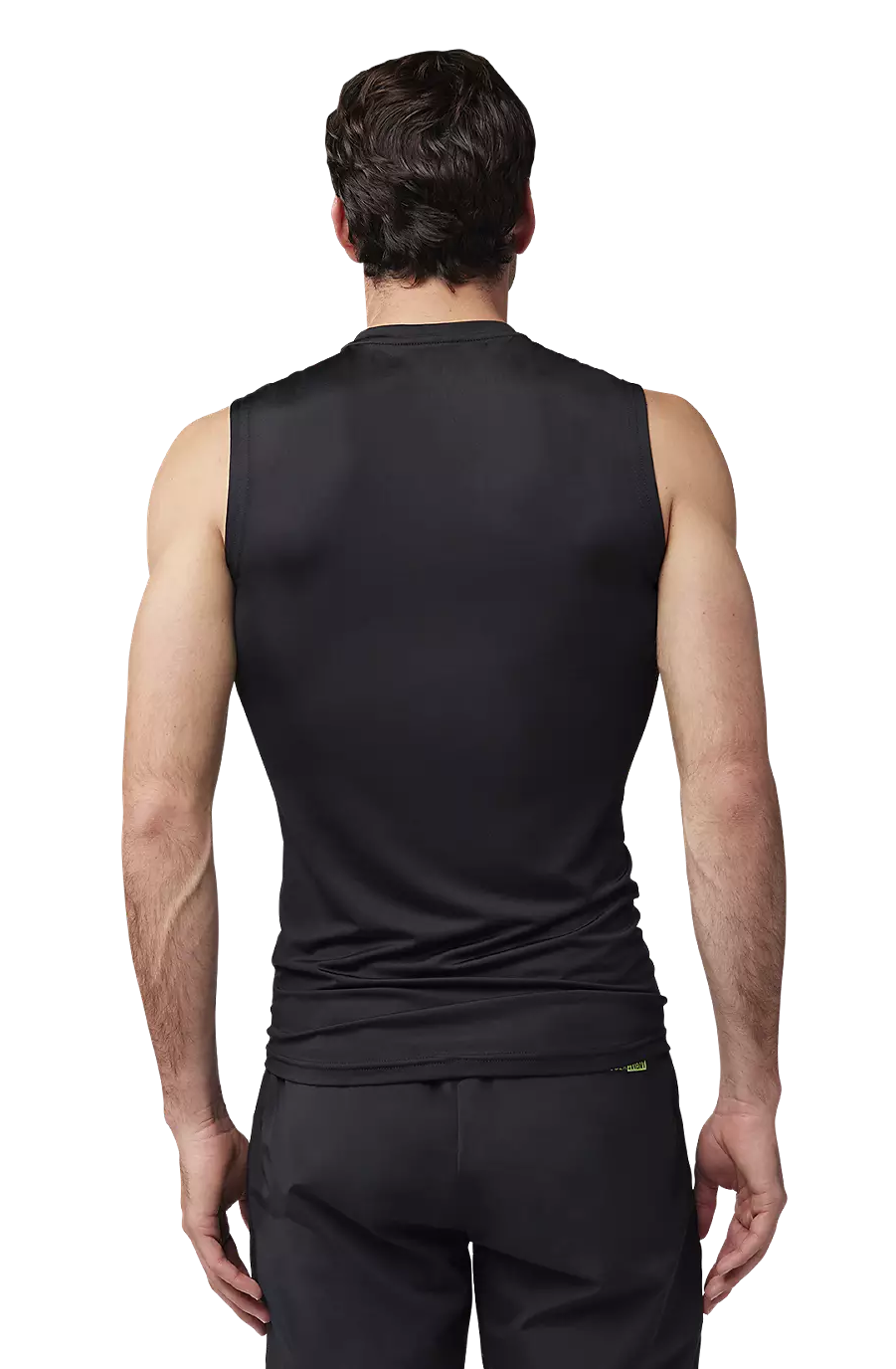 Fox Racing Tecbase Shirt Black BACK FACING MODEL