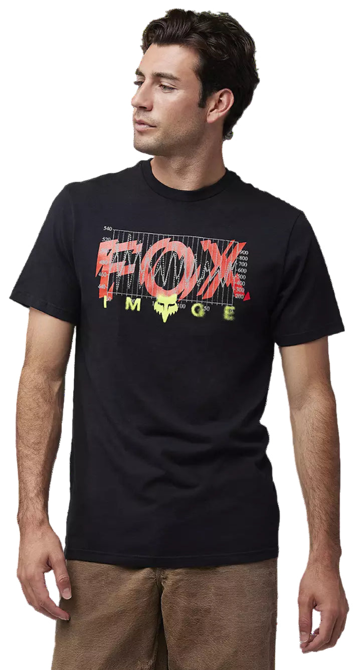 Fox Energy SS Premium Tee Black FRONT FACING MODEL