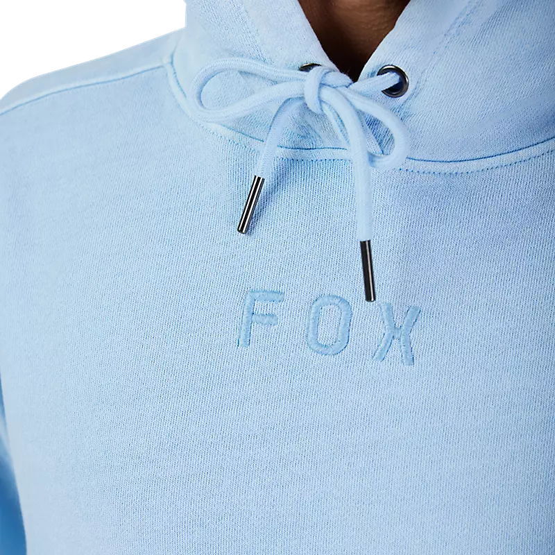 Fox Women's Wordmark OV Fleece Pullover Cashmere Blue FRONT DETAIL
