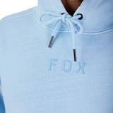 Fox Women's Wordmark OV Fleece Pullover Cashmere Blue FRONT DETAIL
