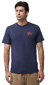 Fox Scripted SS Premium Tee Midnight FRONT FACING MODEL