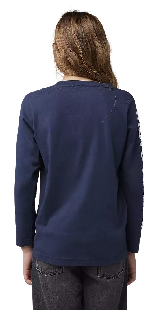 Fox Youth Moto-X Long Sleeve Tee Midnight BACK FACING MODEL