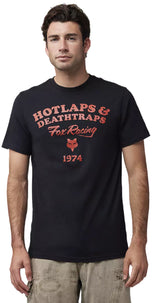 Fox Hotlaps SS Premium Tee Black FRONT FACING MODEL