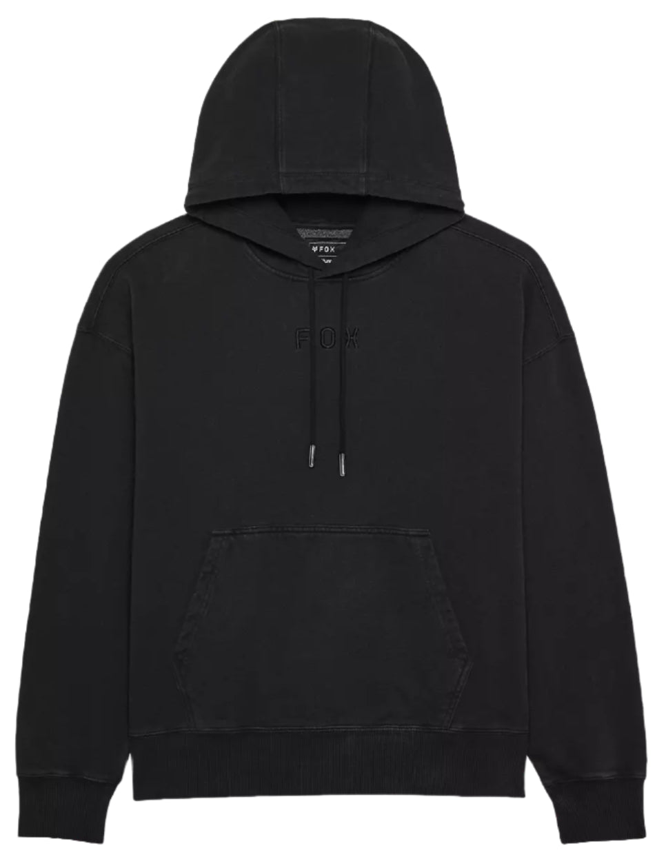 Fox WORDMARK Oversized Fleece PO Black FRONT