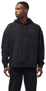 Fox WORDMARK Oversized Fleece PO Black FRONT FACING MODEL