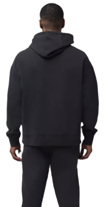 Fox WORDMARK Oversized Fleece PO Black BACK FACING MODEL