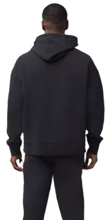 Fox WORDMARK Oversized Fleece PO Black BACK FACING MODEL