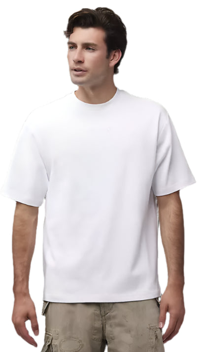 Fox WORDMARK Oversized SS TEE Optic White FRONT FACING 
