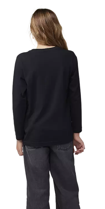 Fox Youth Race Spec Long Sleeve Tee Black BACK FACING MODEL
