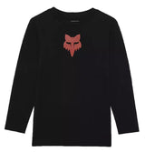 Fox Youth Heritage Long Sleeve Tee Black FRONT 