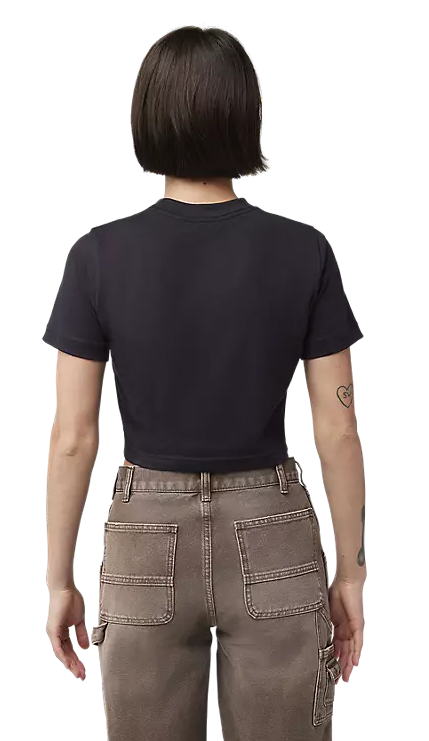 Fox W Race Spec Baby Tee Black BACK FACING MODEL 