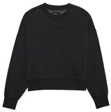 Fox Womens WORDMARK Oversized Fleece CREW Black FRONT
