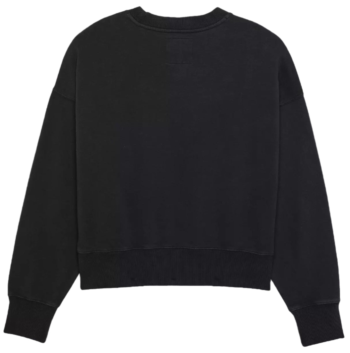Fox Womens WORDMARK Oversized Fleece CREW Black BACK