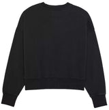 Fox Womens WORDMARK Oversized Fleece CREW Black BACK