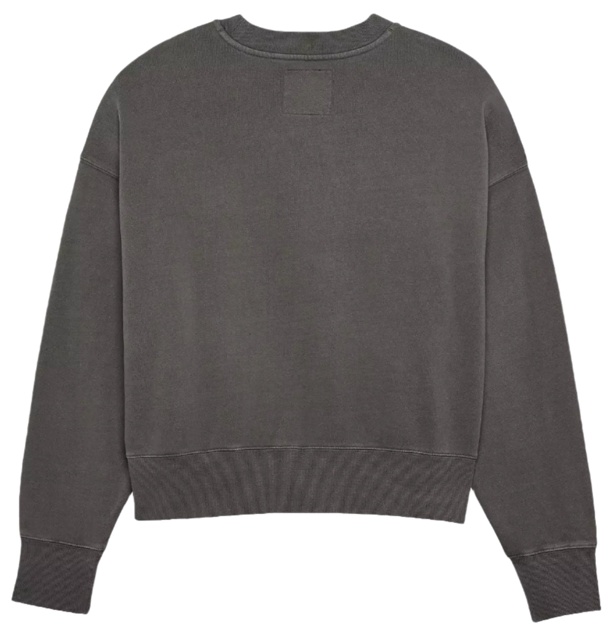 Fox Womens WORDMARK Oversized Fleece CREW Pewter BACK