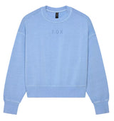 Fox Wordmark OV Fleece Crew Cashmere Blue FRONT 