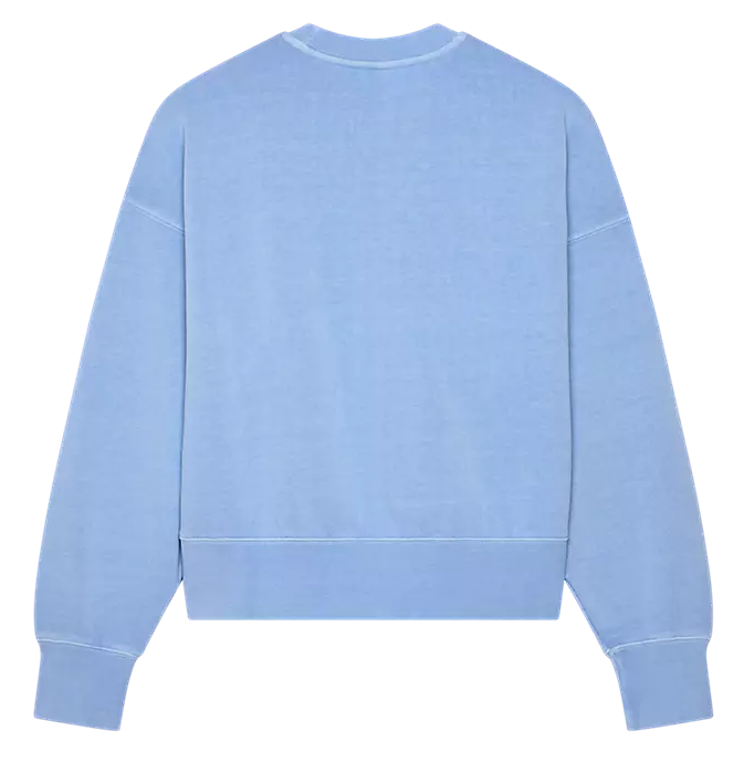Fox Wordmark OV Fleece Crew Cashmere Blue BACK 