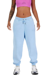 Fox Wordmark Fleece Jogger Cashmere Blue FRONT FACING MODEL 