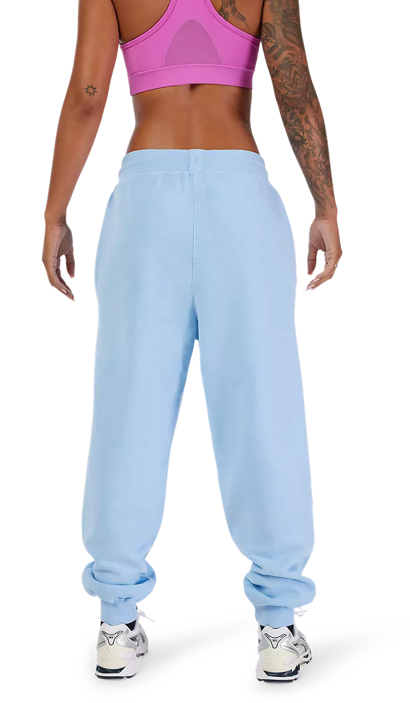 Fox Wordmark Fleece Jogger Cashmere Blue BACK FACING MODEL 