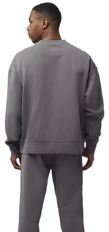 Fox WORDMARK Oversized Fleece CREW Pewter BACK FACING MODEL
