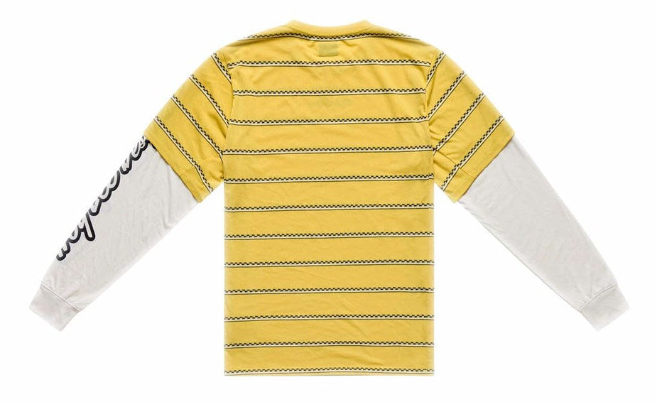 Troy Lee Designs Skyline Fakie Ride Long Sleeve Jersey Stripe Butter BACK