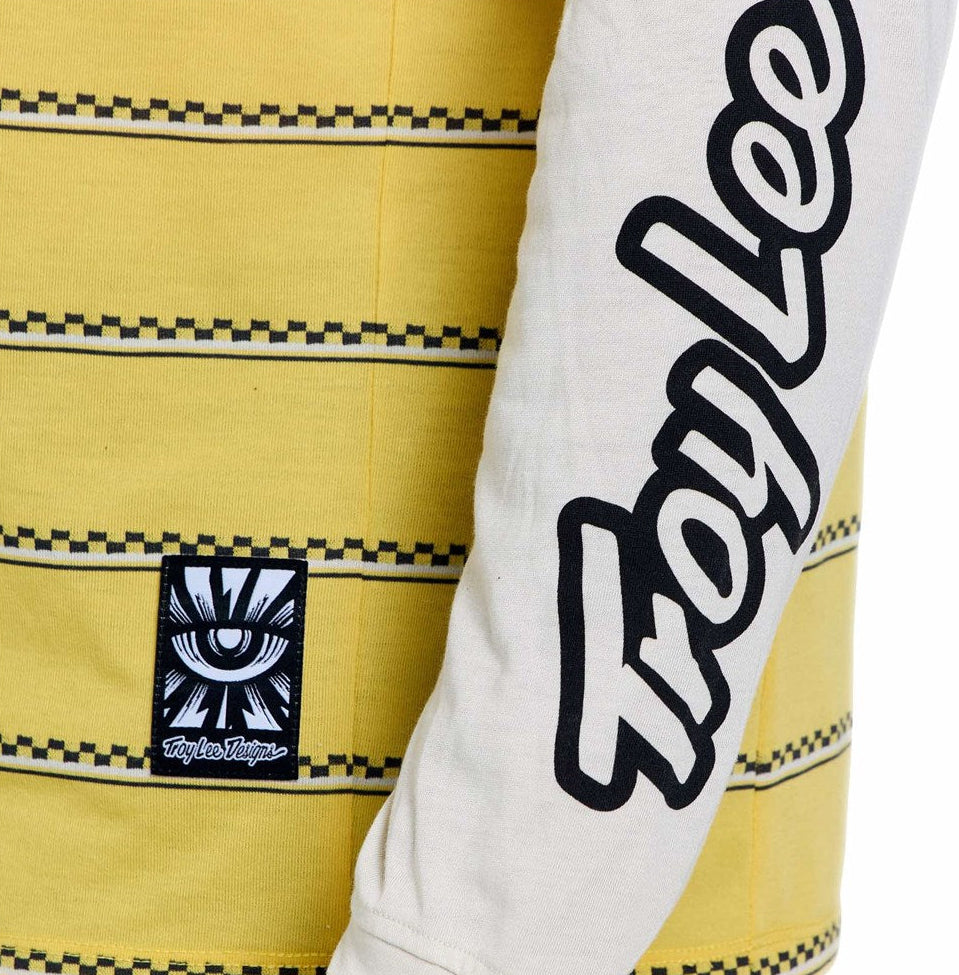 Troy Lee Designs Skyline Fakie Ride Long Sleeve Jersey Stripe Butter DETAILS