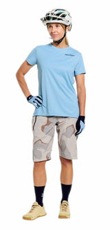 Troy Lee Designs Womens Lilium Pro Short Sleeve Jersey Mono Dawn Blue FRONT FACING MODEL