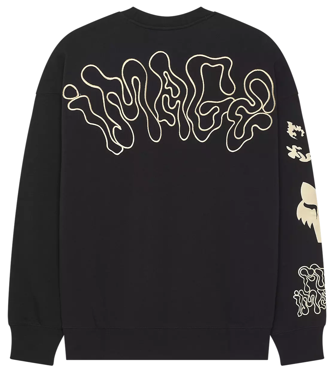 Fox Hello Future Oversized FLC Crew Black BACK