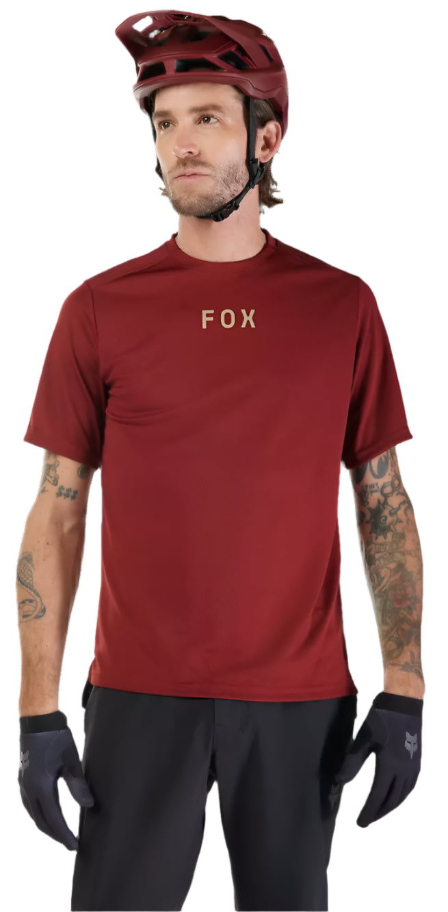 Fox Ranger SS Jersey WORDMARK Rust FRONT