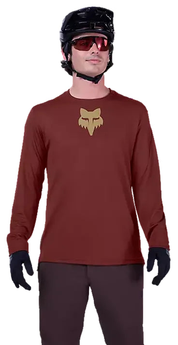 Fox Ranger LS Jersey Fox Head Rust FRONT FACING MODEL
