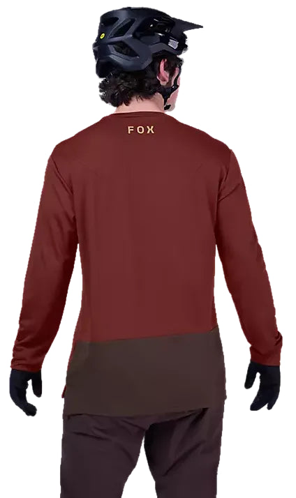 Fox Ranger LS Jersey Fox Head Rust BACK FACING MODEL