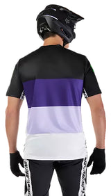 Fox Ranger SS Jersey Grid Black BACK FACING MODEL