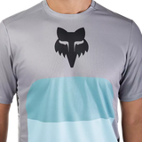 Fox Ranger SS Jersey Grid Steel Gray FRONT DETAILS