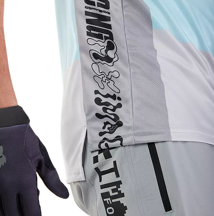 Fox Ranger SS Jersey Grid Steel Gray SIDE DETAILS