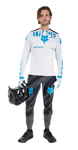 Fox Ranger Long Sleeve Jersey Digi Image White FRONT FACING MODEL