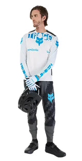 Fox Ranger Long Sleeve Jersey Digi Image White FRONT FACING MODEL